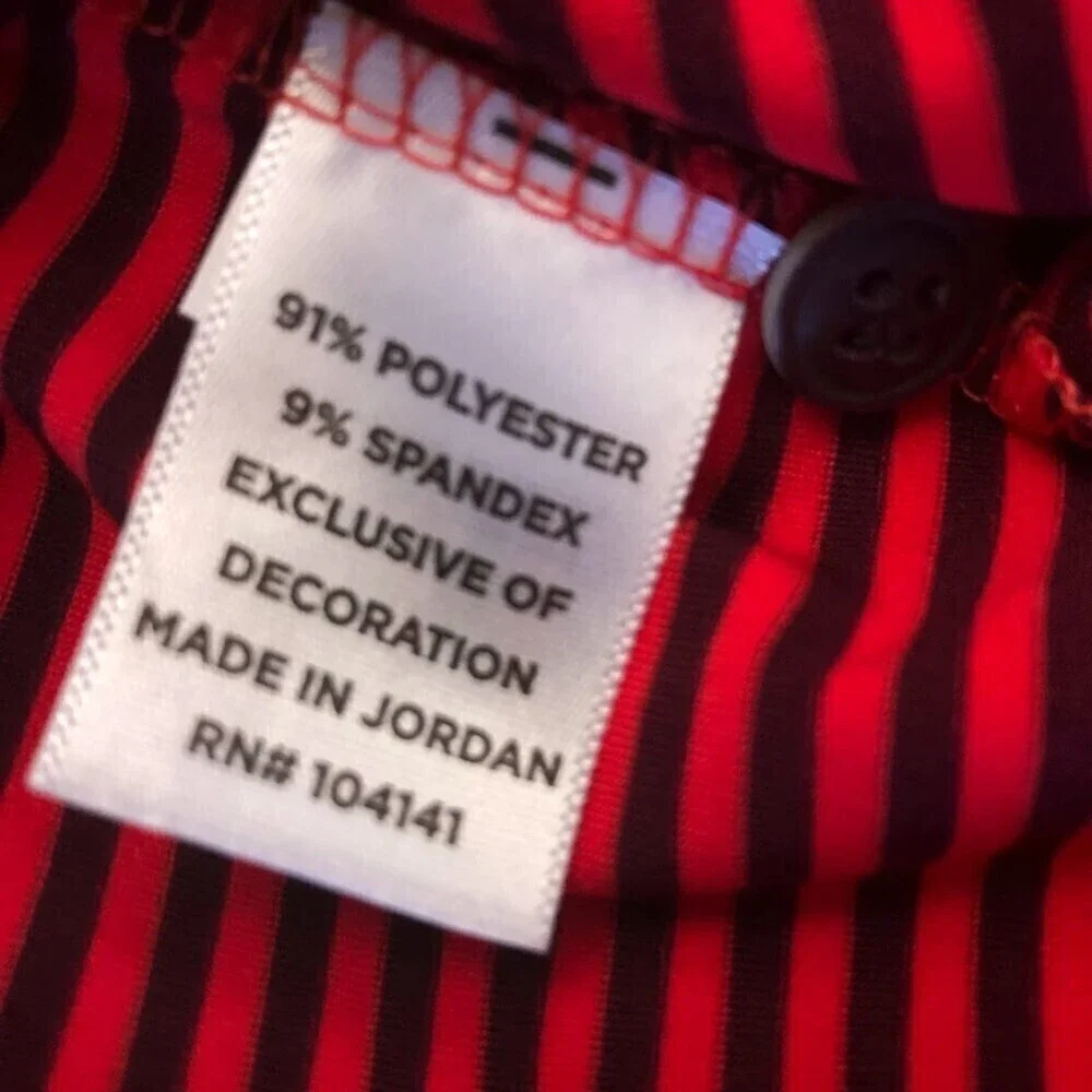 Walter Hagen Set of 2 Men's Golf Polo Shirts Red Blue Striped 11 Majors Medium